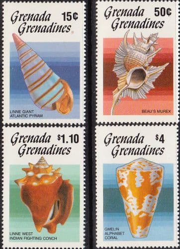 Grenada Grenadines 1986 Sea Shells Set Fine Mint