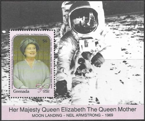 Grenada Grenadines 1990 Queen Mother 90th Birthday Miniature Sheet Fine Mint