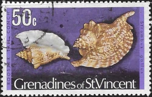 Grenadines of St Vincent 1974 Shells and Molluscs SG 49A Fine Used