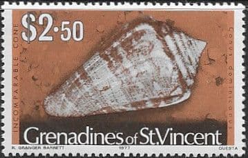 Grenadines of St Vincent 1974 Shells and Molluscs SG 51B Fine Mint