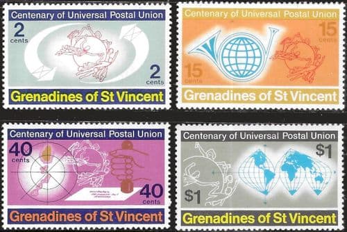 Grenadines of St Vincent 1974 Universal Postal Union Set Fine Mint