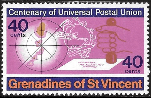 Grenadines of St Vincent 1974 Universal Postal Union SG 28 Fine Mint