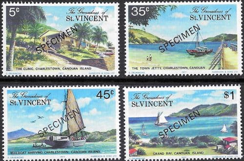 Grenadines of St Vincent 1977 Canouan Island SPECIMEN Set Fine Mint
