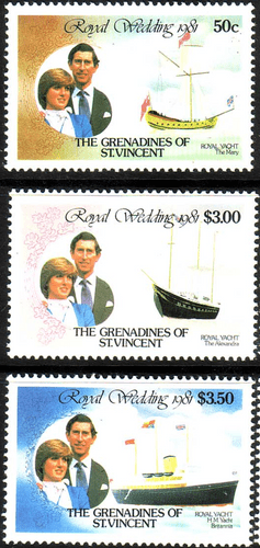 Grenadines of St Vincent 1981 Royal Wedding Set Fine Mint