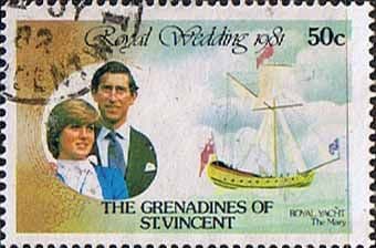 Grenadines of St Vincent 1981 Royal Wedding SG 195 Ship The Mary Fine Used