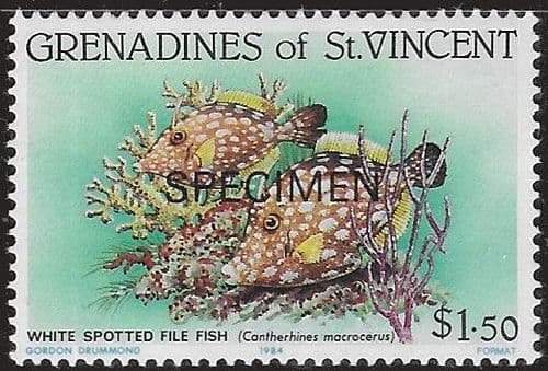 Grenadines of St Vincent 1984 Reef Fish SPECIMEN SG 289 Fine Mint
