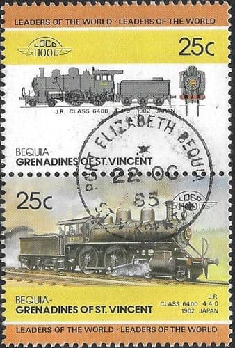 Grenadines of St Vincent 1985 BEQUIA Railway Locomotives 25c Fine Used