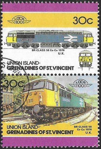 Grenadines of St Vincent 1985 UNION  ISLAND Railway Locomotives 30c Fine Used