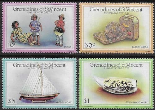 Grenadines of St Vincent 1986 Handicrafts Set Fine Mint
