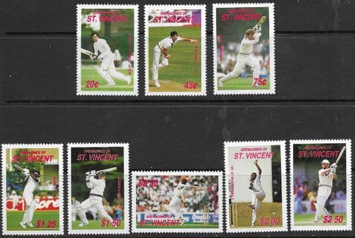 Grenadines of St Vincent 1988 Cricketers Set Fine Mint