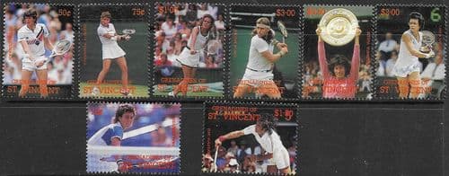 Grenadines of St Vincent 1988 International Tennis Players Set Fine Mint