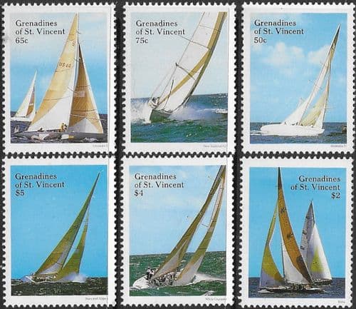 Grenadines of St Vincent 1988 Ocean Racing Yachts Set Fine Mint