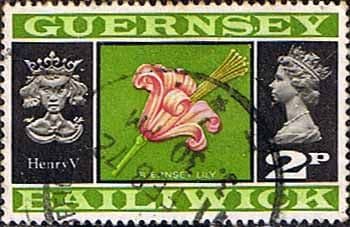 Guernsey 1971 Decimal Currency SG 47 King Henry V and Lilly Flower Fine Used