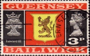 Guernsey 1971 SG 49 Guernsey Lion and King Edward III Fine Used