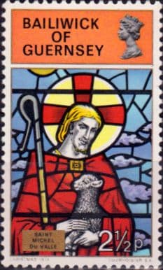Guernsey 1973 Christmas Stained Glass SG 89 Fine Mint