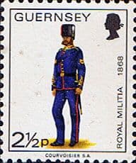 Guernsey 1974 Military Uniforms SG 102 Corporal, Royal Artillery Fine Mint