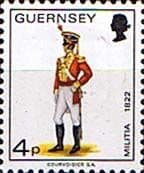Guernsey 1974 Military Uniforms SG 105 Officer, East Regiment Fine Mint