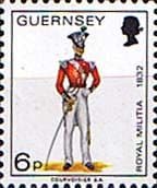 Guernsey 1974 Military Uniforms SG 107 Officer, North Regiment Fine Mint