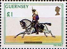 Guernsey 1974 Military Uniforms SG 113 Cavalry Trooper Light Dragoon Fine Mint