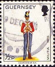 Guernsey 1974 Military Uniforms SG 98 Private East Regiment Fine Used