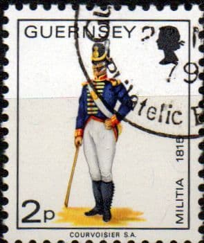 Guernsey 1974 Military Uniforms SG101 Gunner Artillery Fine Used