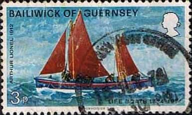 Guernsey 1974 Royal National Lifeboat Institution SG 95 Arthur Lionel Fine Used