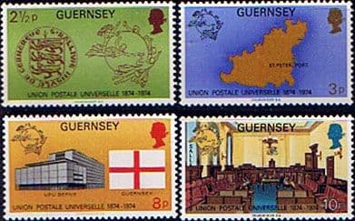 Guernsey 1974 Universal Postal Union Set Fine Mint