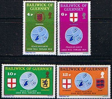 Guernsey 1975 Christmas Set Fine Mint