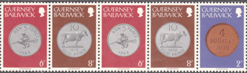 Guernsey 1979 Coins Extract from Booklet SB18 Fine Mint