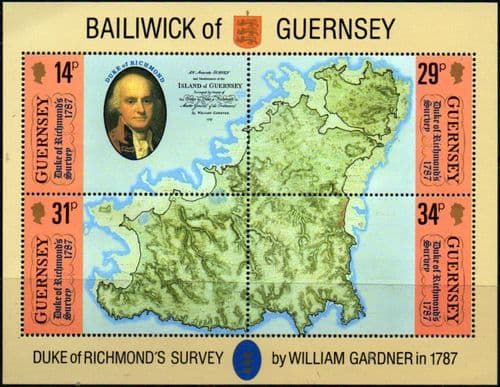 Guernsey 1987 Duke of Richmond Miniature Sheet Fine Mint