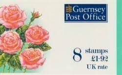 Guernsey 1993 Roses Booklet SB 50 Fine Mint