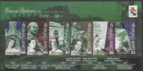 Guernsey 2001 Centenary of Queen Victoria Miniature Sheet Fine Mint