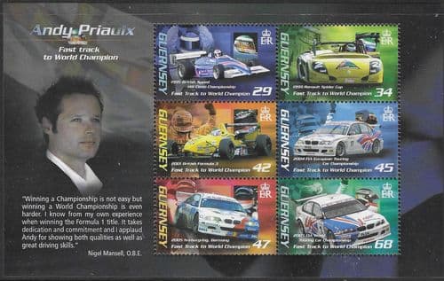 Guernsey 2006 Andy Priaulx's Motor Racing Victories MS 1109 Sheet Fine Mint