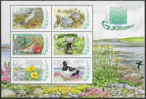 Guernsey 2006 Designation of L'Eree Wetland as Ramsar Site MS 1129 Sheet Fine Mint