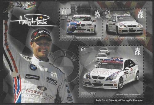 Guernsey 2008 Andy Priaulx Triple World Touring Car Champion MS 1198 Sheet Fine Mint