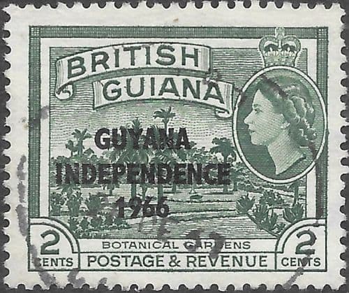 Guyana 1966 Independence Overprint SG 378 Fine Use