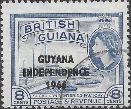 Guyana 1966 Independence Overprint SG 382 Fine Used