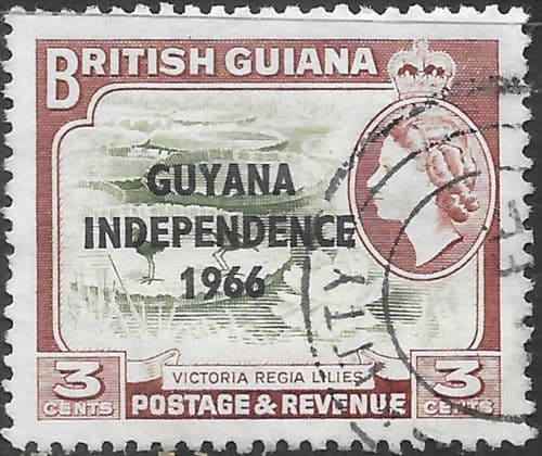 Guyana 1966 Independence Overprint SG 386 Fine Used