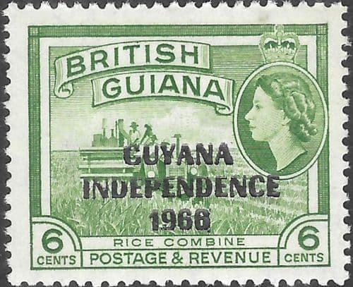 Guyana 1966 Independence Overprint SG 389 Fine Mint