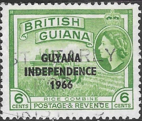 Guyana 1966 Independence Overprint SG 389 Fine Used