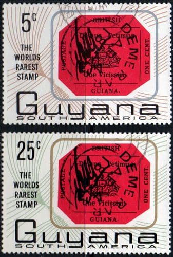 Guyana 1967 World's Rarest Stamp Commemoration Sets Fine Used