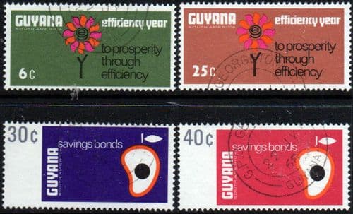 Guyana 1968 Savings Bonds and Efficiency Set Fine Used