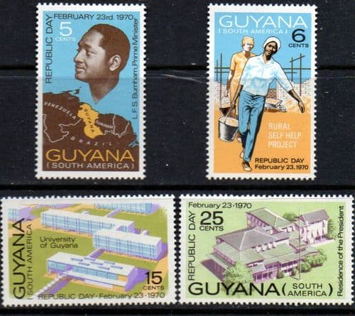 Guyana 1970 Republic Day Set Fine Mint