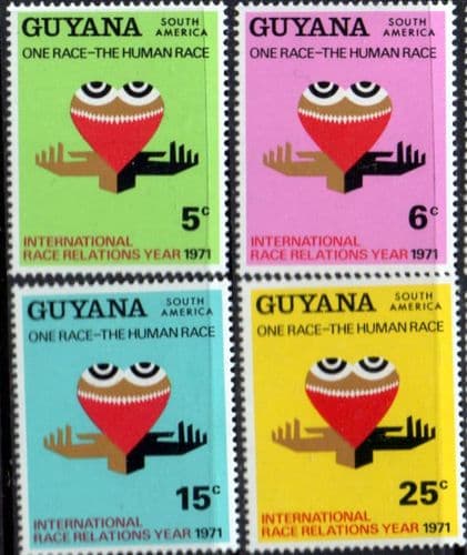 Guyana 1971 Racial Equality Year Set Fine Mint