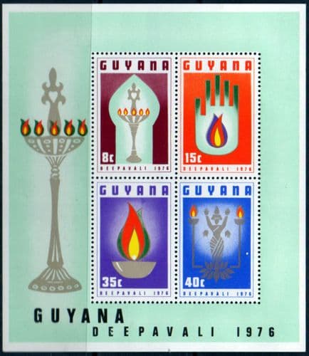 Guyana 1976 Deepavali Festival Miniature Sheet Fine Mint