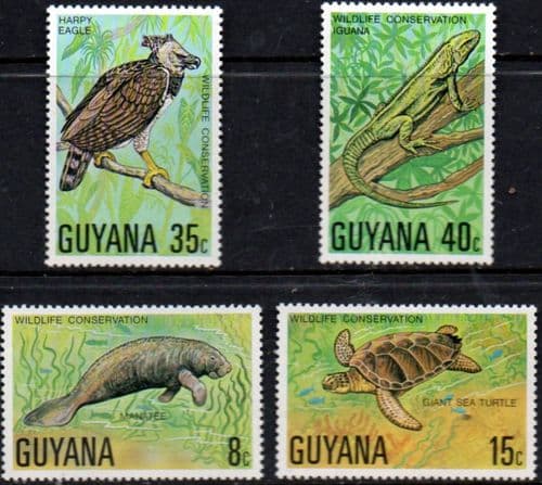 Guyana 1978 Wildlife Conservation Set Fine Mint
