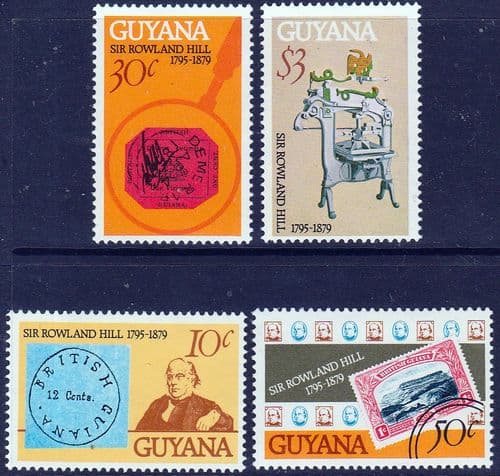 Guyana 1979 Sir Rowland Hill Set Fine Mint