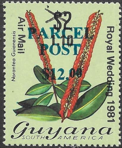 Guyana 1983 No. 843 surch PARCEL POST $12.00. SG P3 Fine Mint