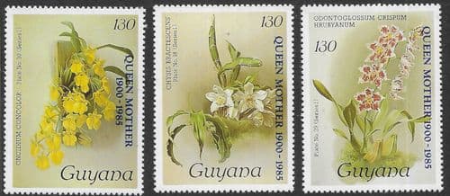 Guyana 1985 Queen Mother Life and Times Set Fine Mint