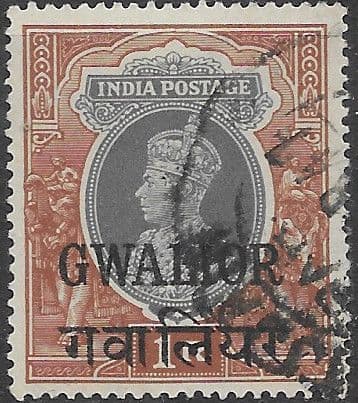 Gwalior 1938 King George VI Overprint SG O91 Fine Used